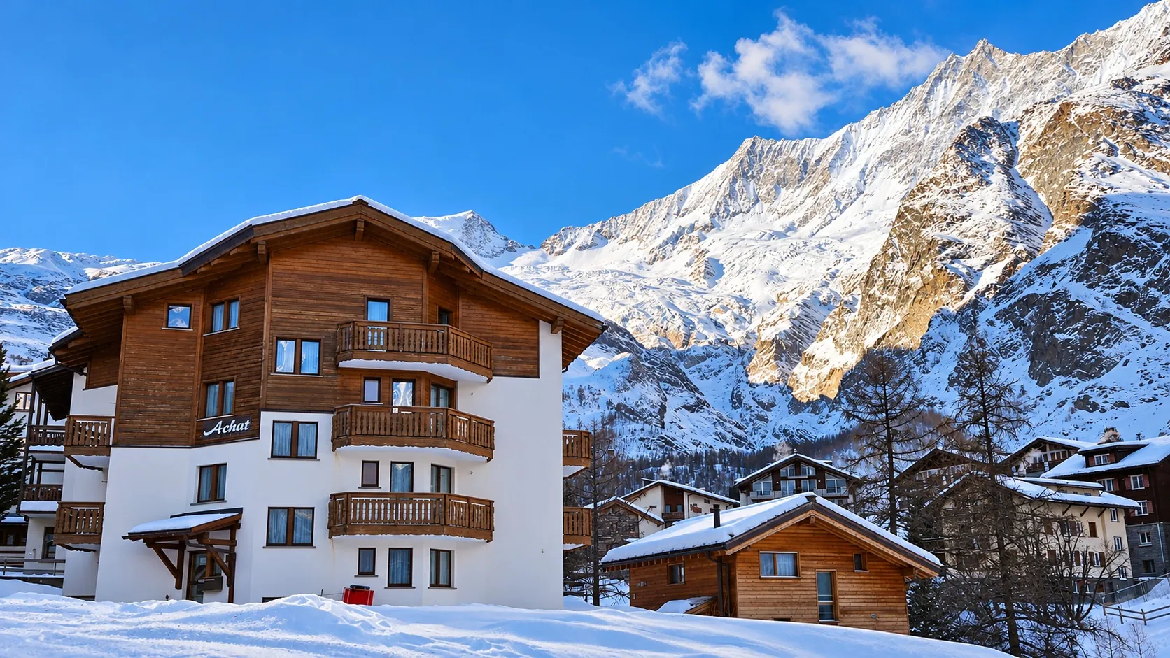 Haus Achat im Winter