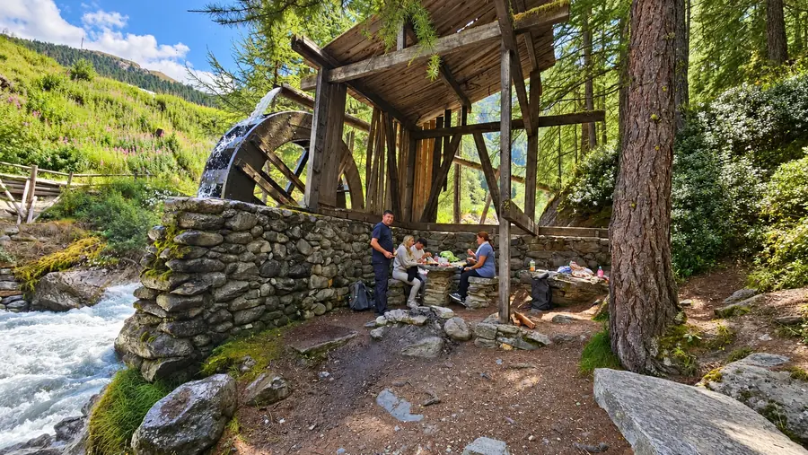 Picknick an der Wassermühle