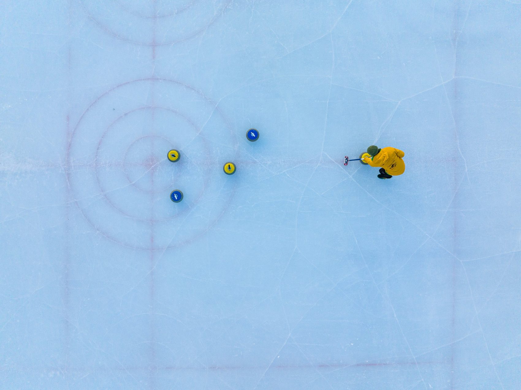 Curling von oben